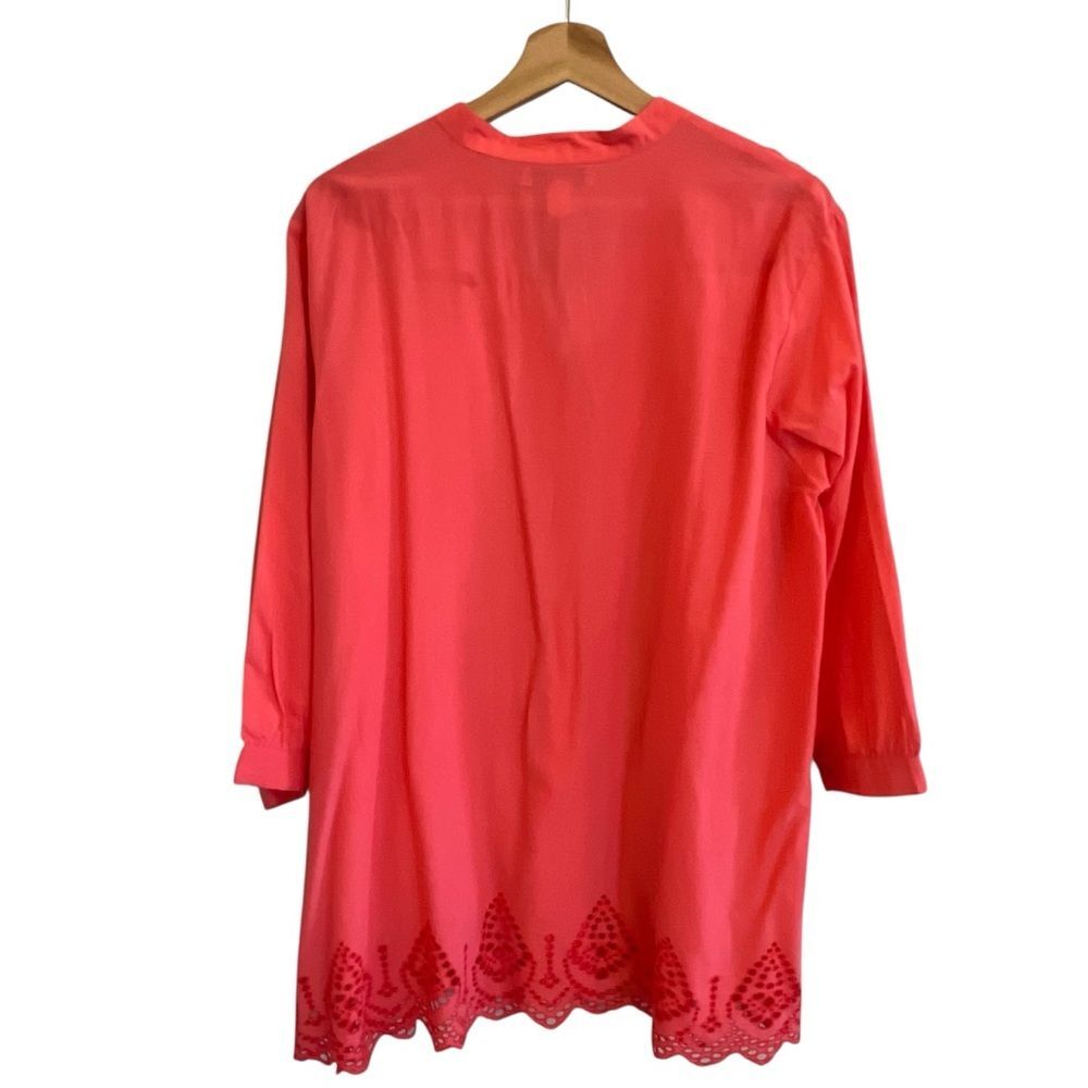 Coldwater Creek Womens Cotton Oversized Tunic Top 2X Beach Boho Coastal Loose - Picture 2 of 7